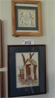 (2) Framed Pictures – Outhouse / I Only Golf On