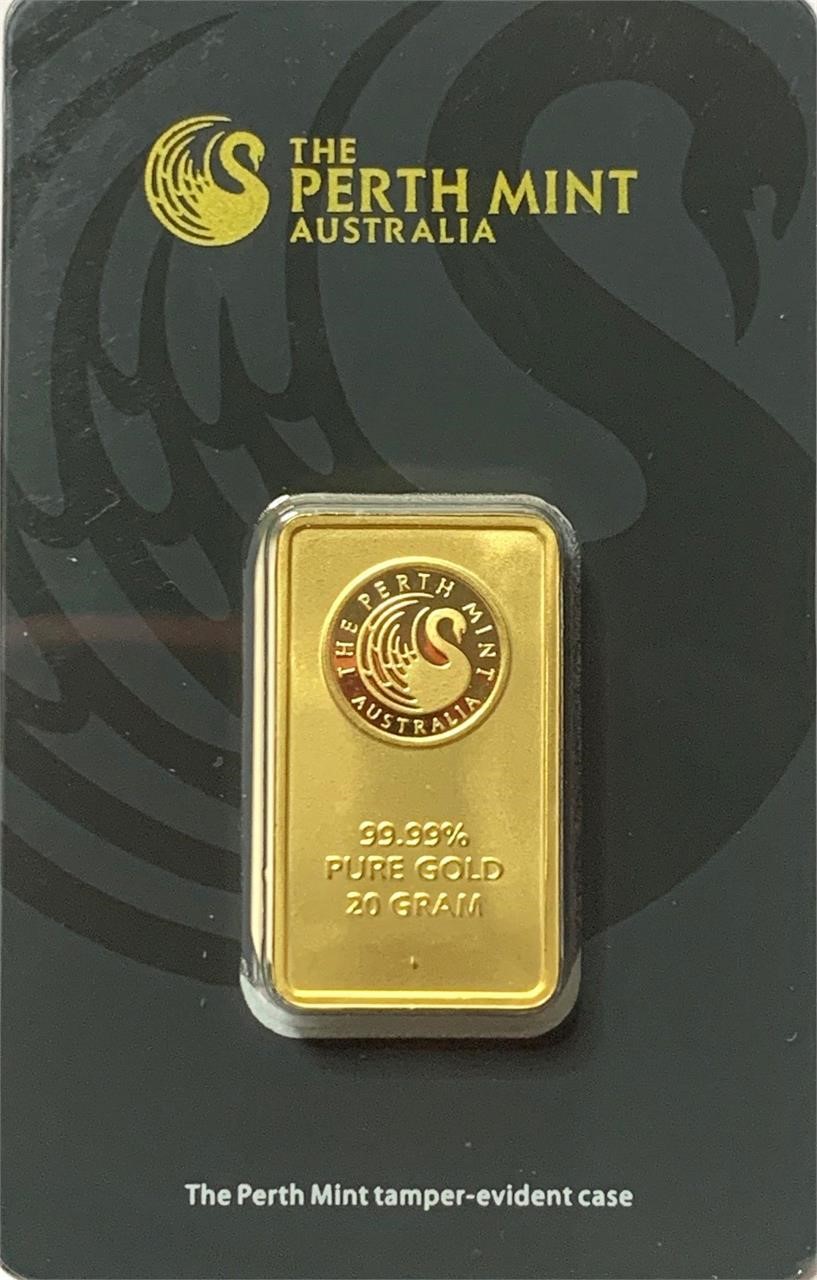 20g Perth Mint .9999 Gold Bullion Bar