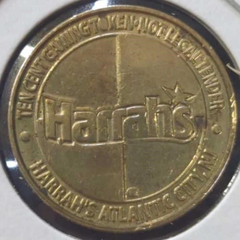 Harrah's casino 10 cent gaming token Atlantic