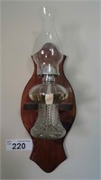 Vintage Oil Lamp with Wall Mount Lamp Stand