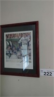 The Dugout Norman Rockwell Framed Picture
