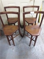 (4) 1920's  Frank Rieder & Sons Seatmore Chairs