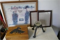 Railroad Tie Candle Stand, Document Box, Etc