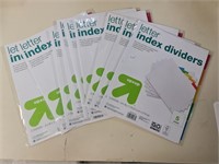 Bundle of letter index dividers