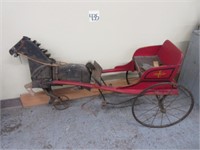 1900's Horse & Sulky Pedal Toy (As Is)