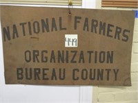 National Farmers Bureau County Masonite Sign