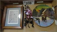 Framed Winter Picture / Avon Christmas Collector