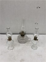 3cnt Mini Oil Lamps