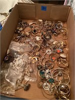 LARGE flat of earrings, basically unsearched