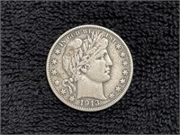 1913 Barber half dollar