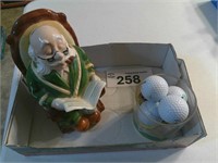 Ceramic Retirement Fund Bank / Golf Ball Lot