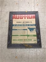 Framed Auction Poster Approx 24x20
