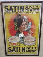Satin Skin Powder & Skin Cream Framed Adv. Picture