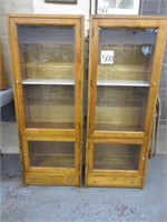 Pair Of Barber Shop Supply Cabinets (18x10x48)