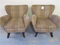 Pair Of Boho Chic Missoni Style Upholstered Side -