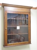 Oak Wall Mount Display Cabinet (30x8x42)