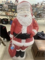 Light Up Plastic Santa - approx 5 ft Tall