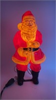 PLASTIC STANDING SANTA CLAUSE -LIGHTED