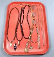 (8) Native American Style Necklaces + Chains
