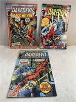 Lot of 3 Vintage Daredevil Comic Books