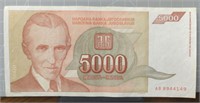 Nicole Tesla $5,000 banknote