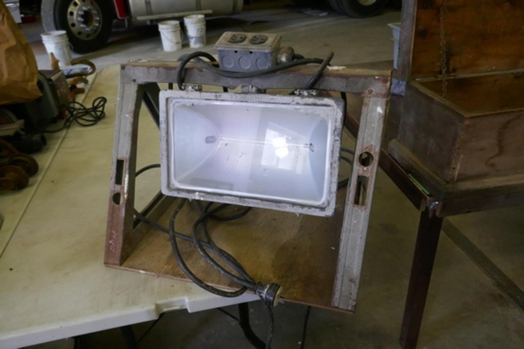Flood Light With Receptacle