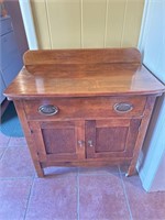 Small antique dresser with eagle drawer poles 33