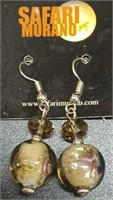 Safari murano glass earrings