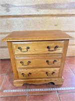 Solid oak Singer Furniture three drawer