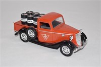 Die Cast Canadian Tire Truck Coin Bank w Key