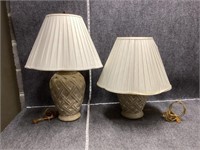Beige and White Lamps