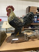cast iron rooster doorstop