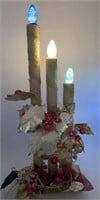 VINTAGE LIGHTED CANDLES-APPROX 20 INCHES