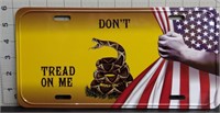 Don't tread on me license plate