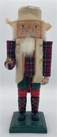 WOODEN NUTCRACKER W/VEST-APPROX 13 1/2 INCHES