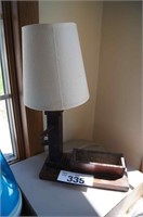 Vintage Wooden Water Pump Farmhouse Lamp
