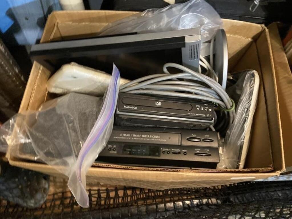 DVD and VCR players with monitor