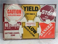Vintage 1967 Absorbees Coasters Funny Sign