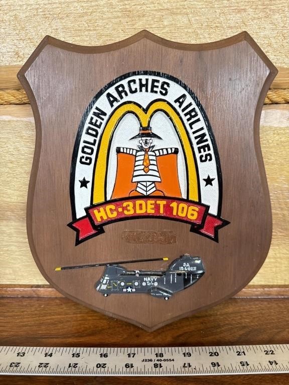 Golden arches airlines US Navy plaque