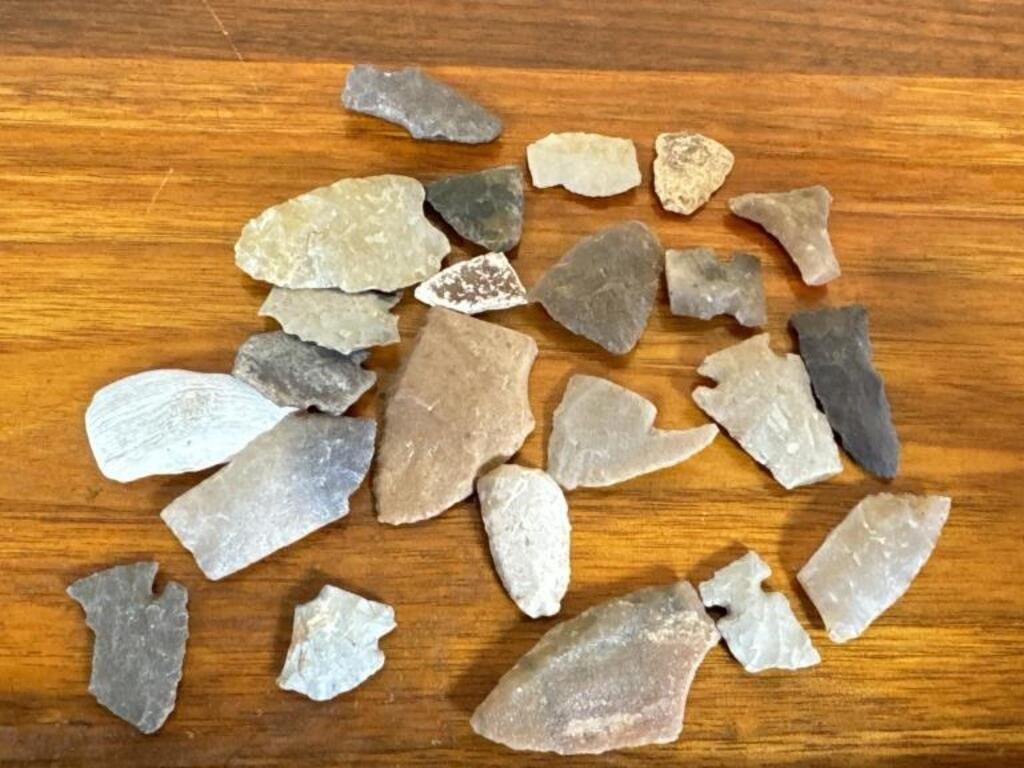 Authentic Native American arrowheads