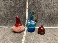 Glass Pitcher and Vase Bundle