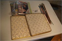 Knitting Needles / Magazines / (2) Needle Cases