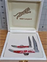 S&D leopard knife set