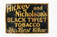RARE HICKEY AND NICHOLSON'S TOBACCO SST SIGN