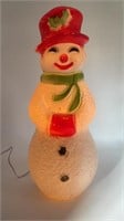 PLASTIC SNOWMAN BLOW MOLD LT UP-APPROX 22 INCHES