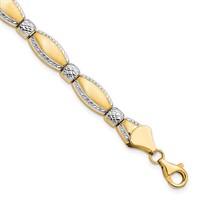 10 Kt Diamond Cut Modern Design Bracelet