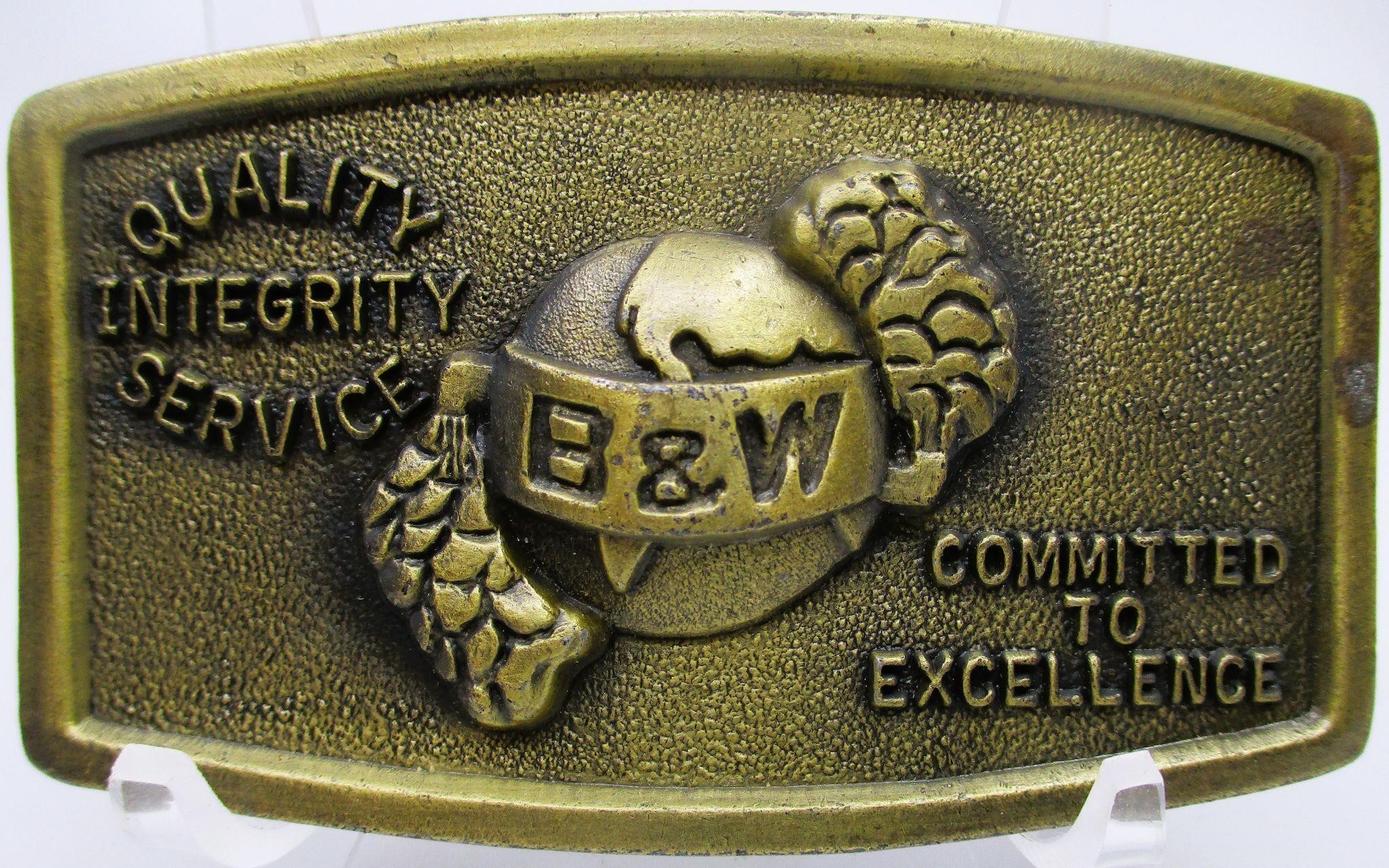 Brass Babcock & Wilcox Construction Co Belt Buckle