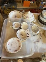 PORCELAIN TEA CUPS, PLATES AND MORE