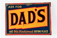 ASK FOR DAD'S ROOT BEER EMBOSSED SST SIGN