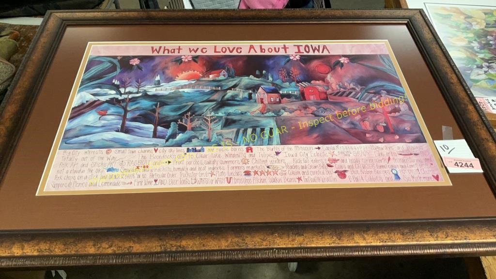 Framed What We Love About Iowa Framed Poster